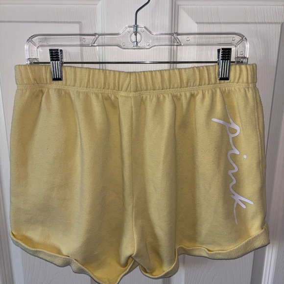Light Yellow Women's Lounge Shorts by PINK - Picture 2 of 3